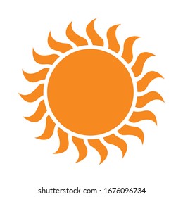 Vector icon of the sun.