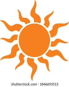 Vector icon of the sun