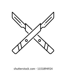 Vector icon for  surgery knife