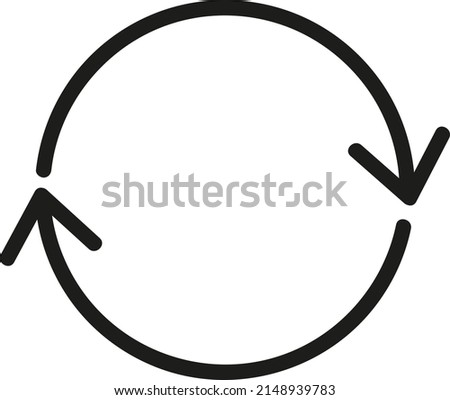Vector icon of swap; The editable illustration of application update, refresh and reload