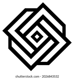 vector icon with swirl concept for logo