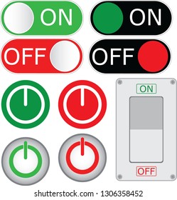 Vector icon switch on / off button