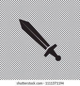 Vector icon sword on a transparent background