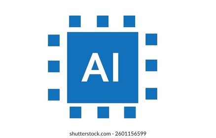 vector icon symbol of ai or artificial intelligence