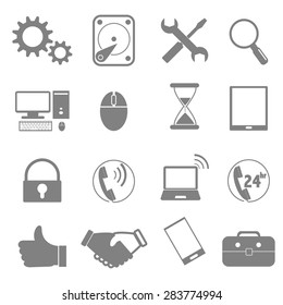 Vector icon and symbol of communication, service, and repairs.