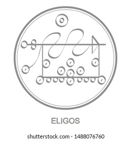 Vector icon with symbol of demon Eligos. Sigil of Demon Eligos
