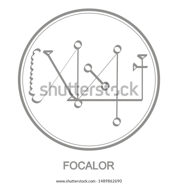 Vector Icon Symbol Demon Focalor Sigil Stock Vector (Royalty Free ...