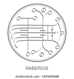 Vector con el símbolo del demonio Naberius. Sigilo del demonio Naberio