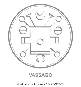 Vector icon with symbol of demon Vassago. Sigil of Demon Vassago