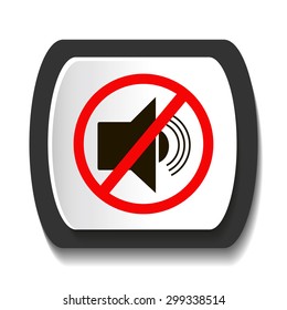 Vector icon with symbol prohibits radiosound