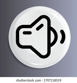 Vector icon or symbol of smooth sound or volume. 