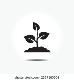 Vector icon symbol sprout, growth, development. Vector illustration	