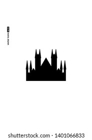 Сastle - vector icon. Symbol for web, infographics, print design and mobile UX/UI kit. Vector illustration, EPS10.