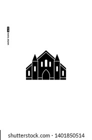 Сastle - vector icon. Symbol for web, infographics, print design and mobile UX/UI kit. Vector illustration, EPS10.
