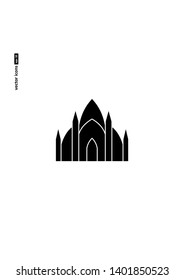 Сastle - vector icon. Symbol for web, infographics, print design and mobile UX/UI kit. Vector illustration, EPS10.