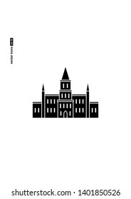 Сastle - vector icon. Symbol for web, infographics, print design and mobile UX/UI kit. Vector illustration, EPS10.