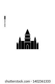 Сastle - vector icon. Symbol for web, infographics, print design and mobile UX/UI kit. Vector illustration, EPS10.