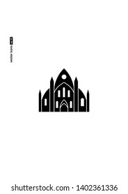 Сastle - vector icon. Symbol for web, infographics, print design and mobile UX/UI kit. Vector illustration, EPS10.