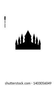 Сastle - vector icon. Symbol for web, infographics, print design and mobile UX/UI kit. Vector illustration, EPS10.