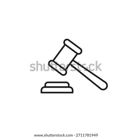 Vector icon symbolizing judgment and law, featuring legal balance, decision-making, justice, and court principles.