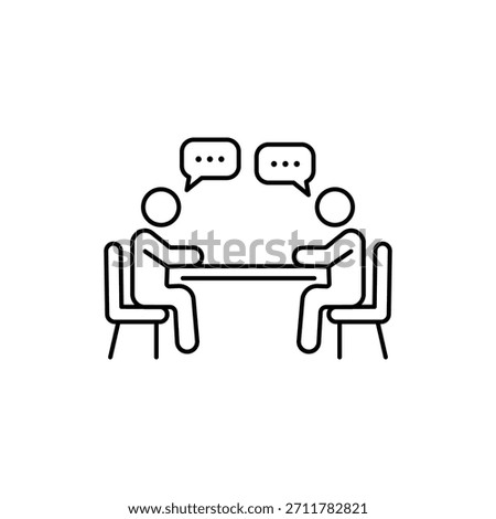 Vector icon symbolizing a stay interview focused on employee retention, engagement, motivation, and workplace feedback.