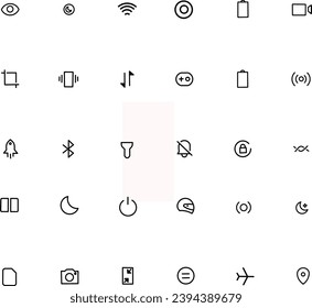 Vektorsymbol-Symbole in Smartphones wie Android, iOS und anderen