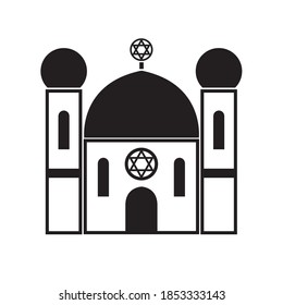 Vector icon of a synagogue