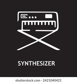 vector icon for synthesizer, musical instruments