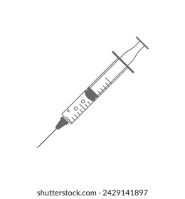 Vector icon syringe or injection.