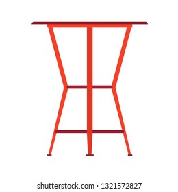 Vector icon table furniture isolated white illustration. Desk design wooden interior background. Kitchen brown shape