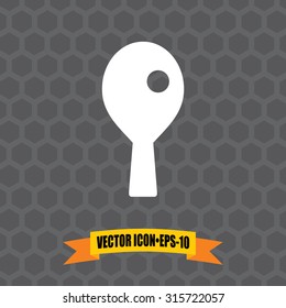 Vector Icon of Table Tennis on Dark Gray Background. Eps.10.