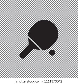 Vector icon table tennis paddle on a transparent background