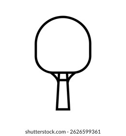 Vector icon of table tennis racket in paddle game. simple icon with white background