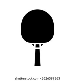 Vector icon of table tennis racket in paddle game. simple icon with white background