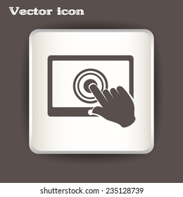 Vector icon tablet touch screen icon concept