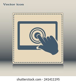 Vector icon tablet touch screen icon concept