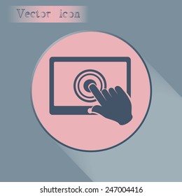Vector icon tablet touch screen icon concept