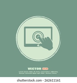Vector icon tablet touch screen icon concept