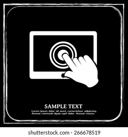 Vector icon tablet touch screen icon concept