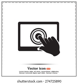 Vector Icon Tablet Touch Screen Icon Concept