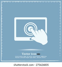 Vector icon tablet touch screen icon concept