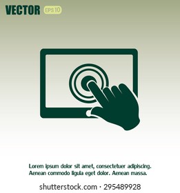 Vector icon tablet touch screen icon concept