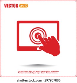Vector icon tablet touch screen icon concept