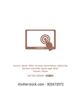 Vector icon tablet touch screen icon concept