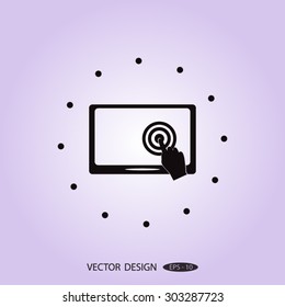Vector icon tablet touch screen icon concept