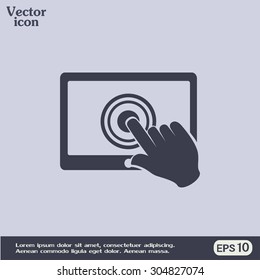 Vector icon tablet touch screen icon concept