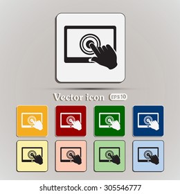 Vector icon tablet touch screen icon concept
