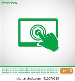Vector icon tablet touch screen icon concept