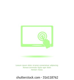 Vector icon tablet touch screen icon concept