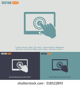Vector icon tablet touch screen icon concept